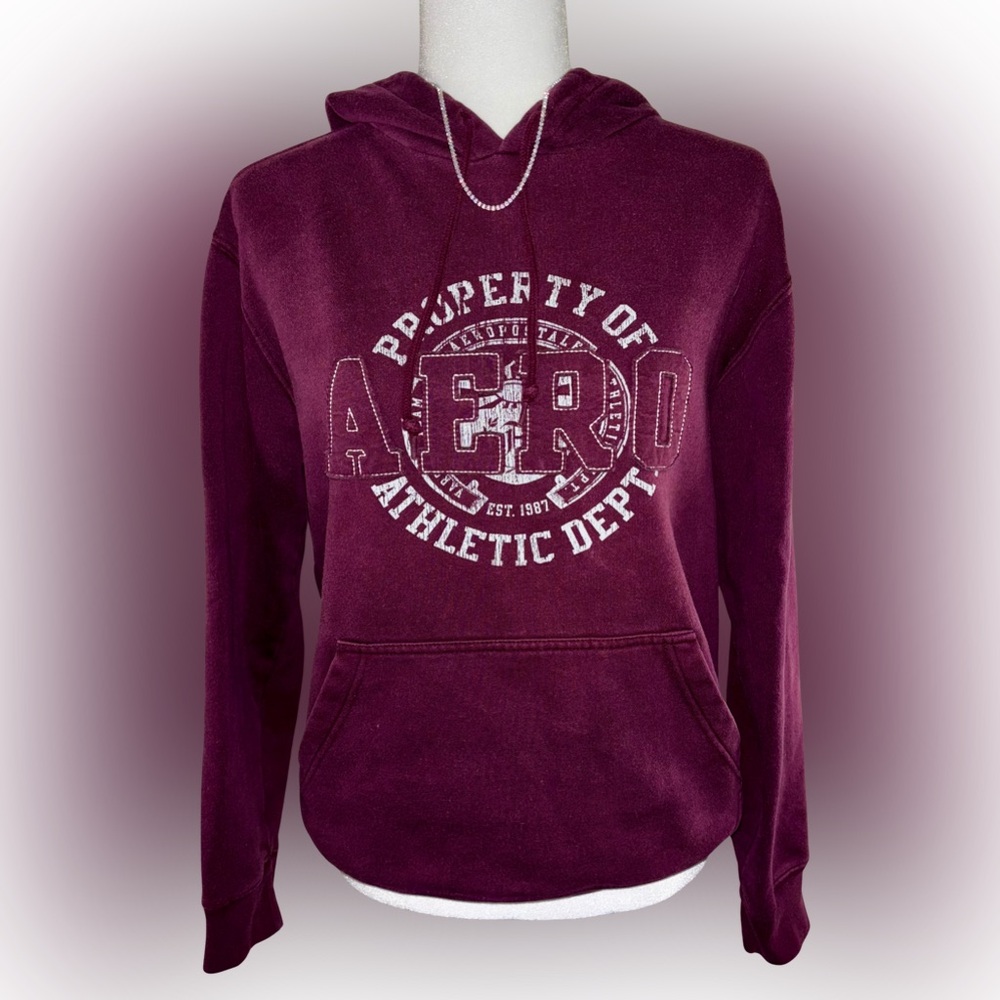 Aeropostale Red Maroon Limited Edition Pullover Hoodie Size M - Picture 1 of 4